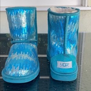 Blue sequins UGG boots
